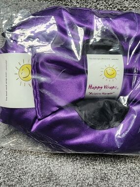 NWT Happy Wraps HeatedSatin Eye Pillow Neck Wrap Purple Lavender Self Care